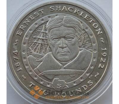 Монета Южная Джорджия и Южные Сэндвичевы острова 2 фунта 2007 BU Эрнест Шкелетон арт. 13661