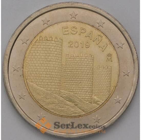 Испания 2 евро 2019 UNC Старый город Авила ЮНЕСКО арт. 37988