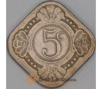 Кюрасао монета 5 центов 1948 КМ47 VF арт. 47625