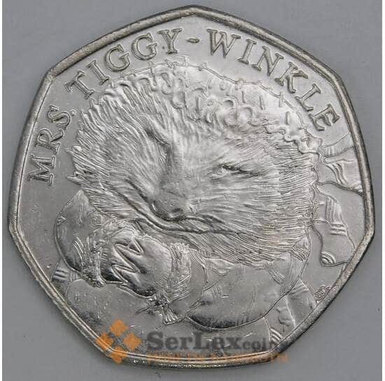Великобритания 50 пенсов 2016 UC130 XF Ежиха Тигги Винкл арт. 56196 Великобритания 50 пенсов 2016 UC130 XF Ежиха Тигги Винкл арт. 56196
