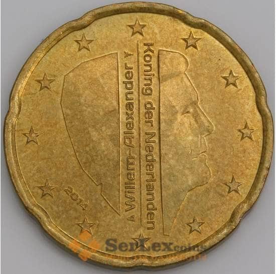 Нидерланды монета 20 центов 2014 КМ348 UNC арт. 45978