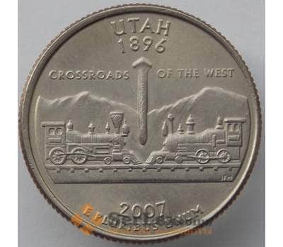 Монета США 25 центов 2007 D  UNC Юта (J05.19) арт. 17393