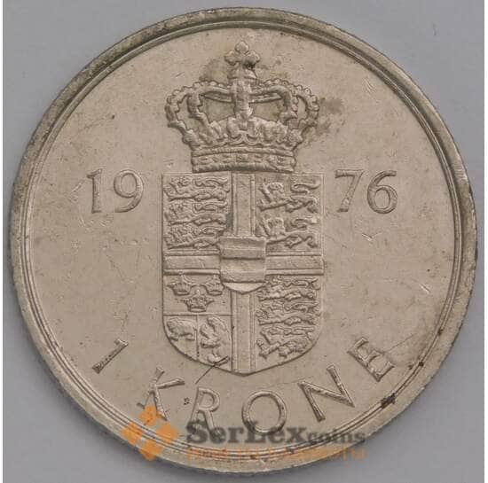 Дания 1 крона 1976 КМ862 XF арт. 38999