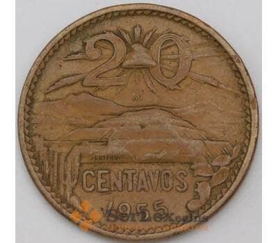 Монета Мексика 20 сентаво 1955 КМ440 VF арт. 28459