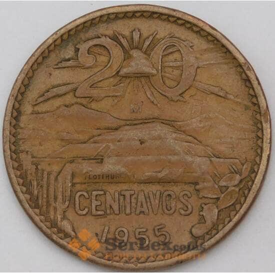Мексика 20 сентаво 1955 КМ440 VF арт. 28459