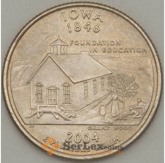США 25 центов 2004 P КМ358 UNC Айова (J05.19) арт. 18200