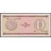 Куба банкнота 3 песо 1985 РFX33 D Валютный сертификат UNC арт. 45005