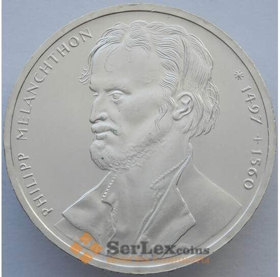 Германия 10 марок 1997 КМ189 UNC Филипп Меланхтон Серебро  (J05.19) арт. 16264