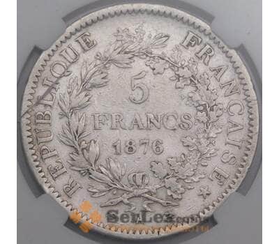 Монета Франция 5 франков 1876 КМ820 XF арт. 40420