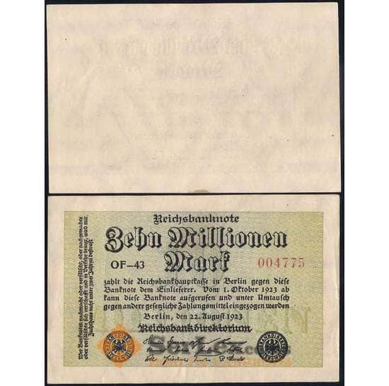 Германия 10000000 марок 1923 Р106 AU-aUNC арт. 31467