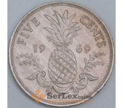 Багамские о-ва 5 центов 1969 КМ3 VF арт. 57454