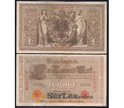 Банкнота Германия 1000 марок 1910 Р44 aUNC-UNC арт. 40339