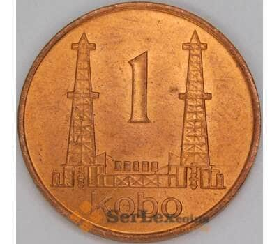 Нигерия 1 кобо 1973 КМ8.1 UNC точки арт. 51299