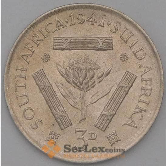Южная Африка ЮАР 3 пенса 1941 КМ26 XF арт. 28162