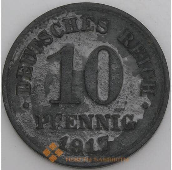 Германия монета 10 пфеннигов 1917 КМ26 VF арт. 15037