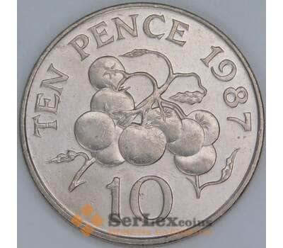 Гернси 10 пенсов 1987 КМ43.1 AU арт. 56559