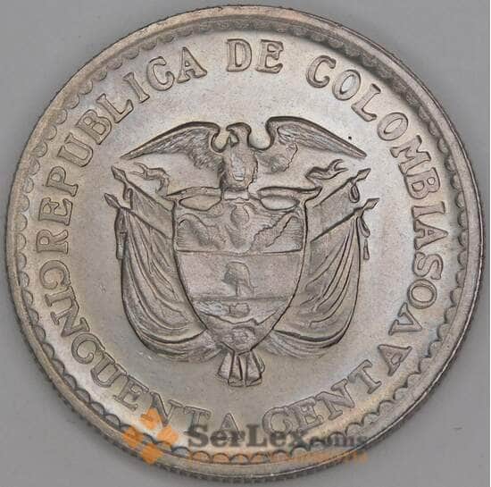 Колумбия 50 cентаво 1965 КМ225 UNC Хорхе Эльсер Гайтан арт. 52660