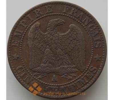 Монета Франция 5 сантимов 1862 A КМ797 XF арт. 11967