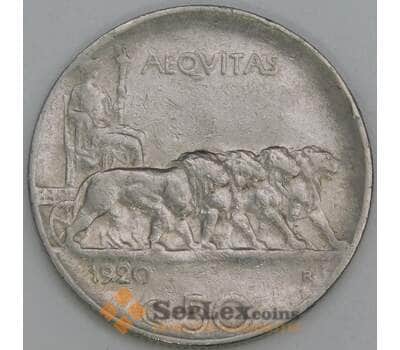 Италия 50 чентезимо 1920 КМ61 VF Рубчатый Гурт арт. 56272