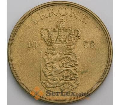 Дания 1 крона 1955 КМ837 aUNC арт. 49530