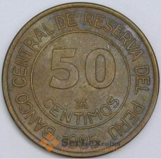 Перу 50 сентимо 1985 КМ295 VF арт. 57458