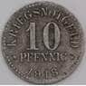 Германия Брауншвейг нотгельд 10 пфеннигов 1918 VF арт. 43231