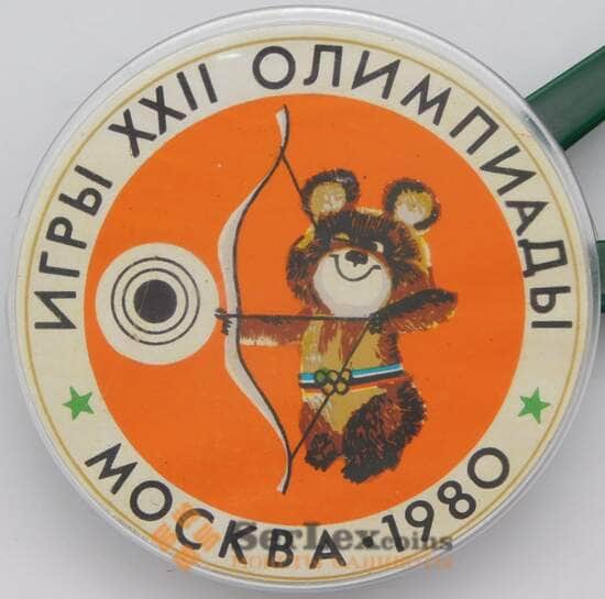 Значок Олимпийские игры XXII Мишка стрельба из лука арт. 37740