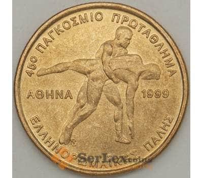 Монета Греция 100 драхм 1999 КМ173 UNC Борьба (n17.19) арт. 21243