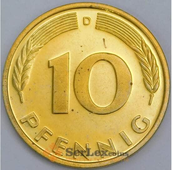 Германия 10 пфеннингов 1981 КМ108 Proof арт. 57431 Германия 10 пфеннингов 1981 КМ108 Proof арт. 57431