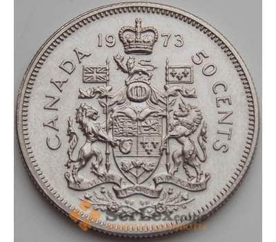Монета Канада 50 центов 1973 КМ75.1 aUNC арт. 8780
