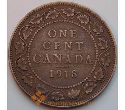 Монета Канада 1 цент 1918 КМ21 VF арт. 8763
