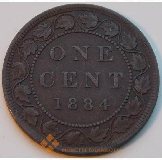 Канада 1 цент 1884 КМ7 VF арт. 8773