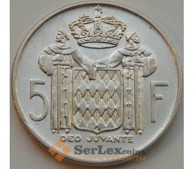 Монета Монако 5 франков 1966 КМ141 XF+ Серебро арт. 8762