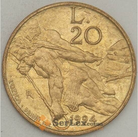 Сан-Марино 20 лир 1994 UNC (n17.19) арт. 21499