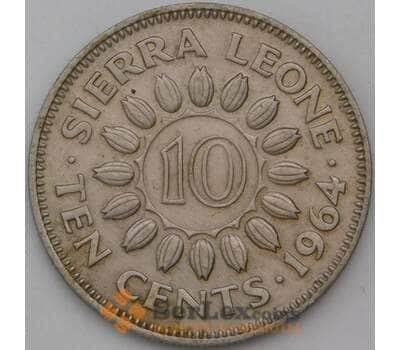 Монета Сьерра-Леоне 10 центов 1964 КМ19 арт. 29392