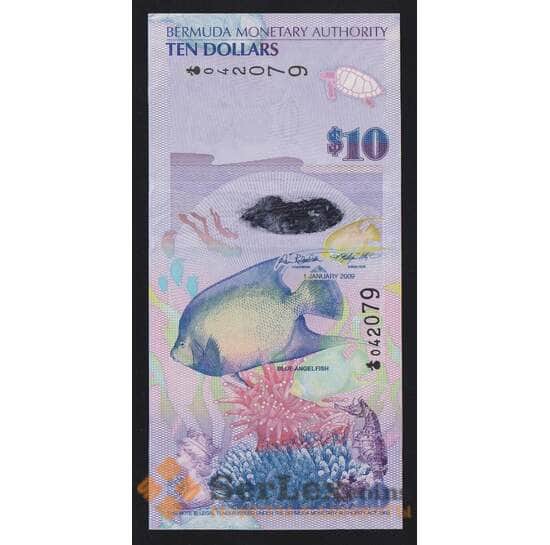 Бермуды Бермудские острова 10 доллара 2009 Р59а(1) UNC арт. 54380