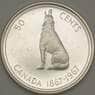 Канада 50 центов 1967 КМ69 BU Волк (n17.19) арт. 21683