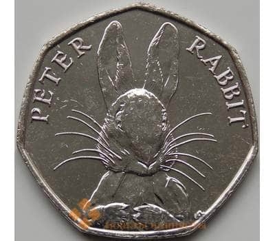 Монета Великобритания 50 пенсов 2016 UNC кролик Питер арт. 7608