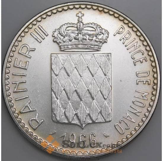 Монако монета 10 франков 1966 КМ146 UNC Чарльз III арт. 47338