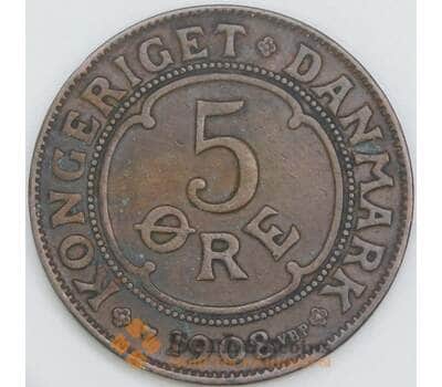 Монета Дания 5 эре 1908 КМ806 XF арт. 38914