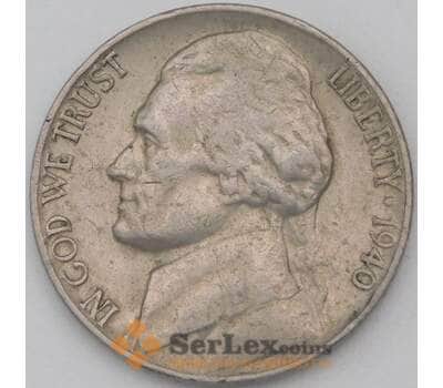 Монета США 5 центов 1940  КМ192 VF арт. 26108