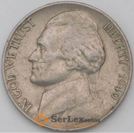 США 5 центов 1940  КМ192 VF арт. 26108