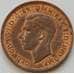 Монета Великобритания 1 фартинг 1942 КМ843 AU (J05.19) арт. 16716