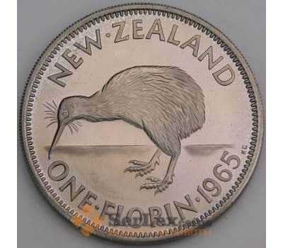 Новая Зеландия монета 1 флорин 1965 КМ28.2 Proof арт. 46517
