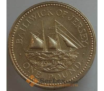 Монета Джерси 1 фунт 1994 КМ91 BU Корабль арт. 14495