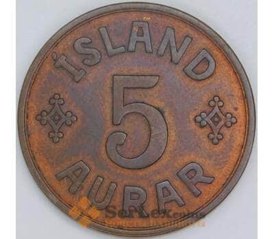 Исландия 5 эйре 1942 КМ7 AU арт. 56526