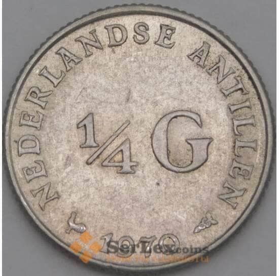 Нидерландские Антиллы 1/4 гульдена 1970 XF (J05.19) арт. 21875
