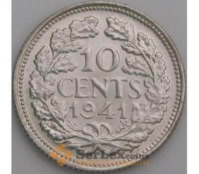 Монета Нидерланды 10 центов 1941 КМ163 UNC арт. 28198