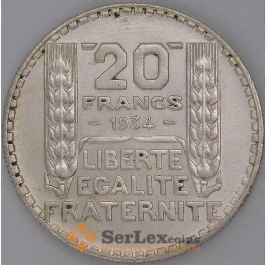 Франция 20 франков 1934 КМ879 XF арт. 40610