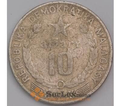 Мадагаскар монета 10 ариари 1983 КМ13b F арт. 44707